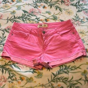 Hot pink low rise shorts